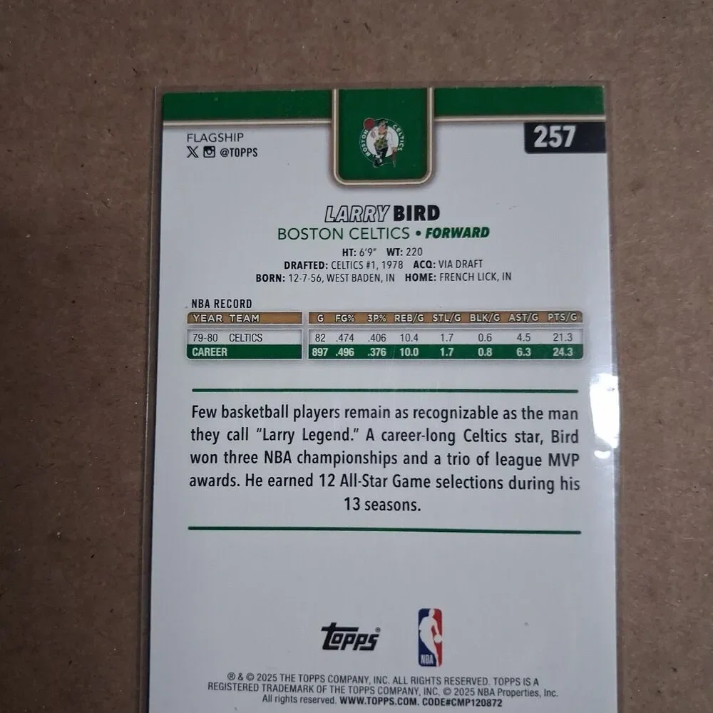 2025-26 Topps - Larry Bird #257
